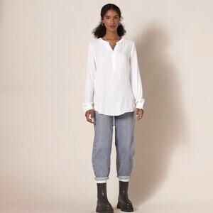 NWT Amazon Essentials‎ Women's Long-Sleeve Woven Blouse Boho Shirt Large